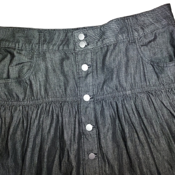 Time and Tru size 12 black tiered skirt NWT denim cotton - Picture 8 of 13